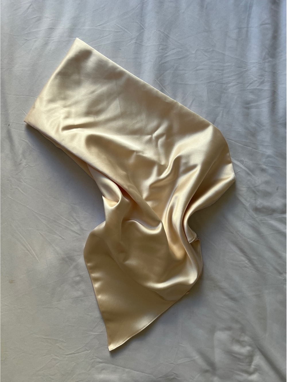 Zara Champagne Satin One Shoulder Top